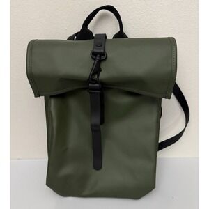 Rains Rolltop Rucksack Mini Backpack Men's Green‎ Bag EUC